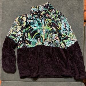 Lilly Pulitzer Fleece Jacket - Black and Green